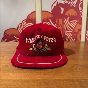Red Corduroy Whiskey Pete's Casino Hat